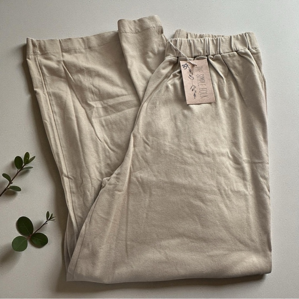The Simple Folk Women’s Wide Leg Trousers in Camel